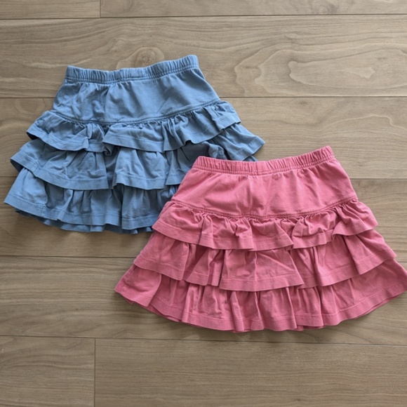 Hanna Andersson Girls Tiered Ruffle Skirt Size 6-7 - Picture 4 of 4